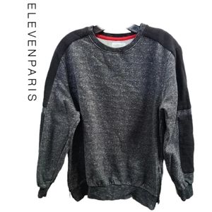 ELEVEN PARIS WIN RAYER MENS BLACK SWEATSHIRT
